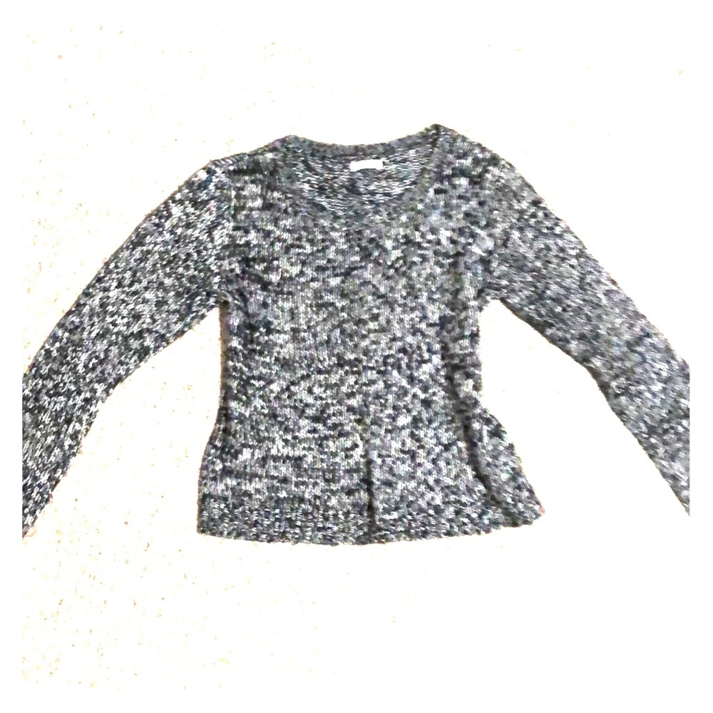 Knitted Sweater Black White Wool S/M